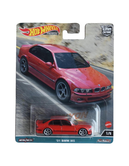 Hot Wheels BMW M5 2001 Cultura de Autos Premium Rojo Hot Wheels BMW M5 2001 Cultura de Autos Premium Rojo