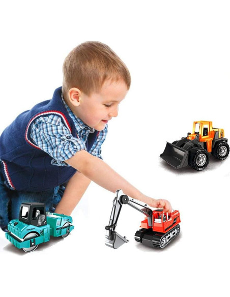 Set de 6 Camiones de Construcción Mini Lamilla - Juguetes para Niños