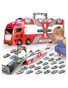 Pista de Carreras 165 cm con 20 Coches de Juguete Jiakora