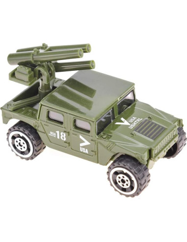 Conjunto de 6 Vehículos Militares Diecast PowerTRC - Tanque, Camión, Helicópteros