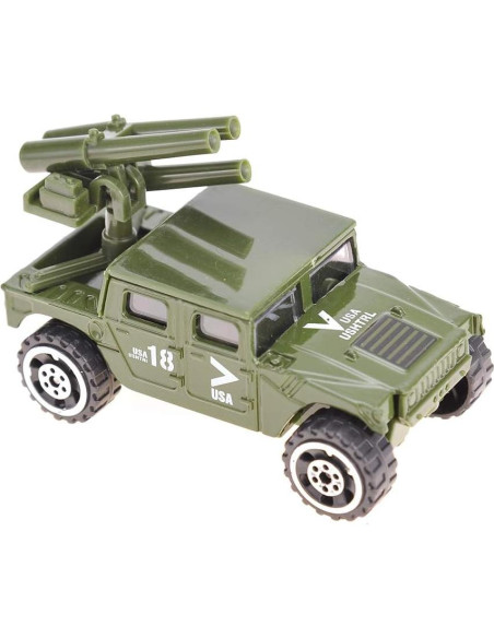 Conjunto de 6 Vehículos Militares Diecast PowerTRC - Tanque, Camión, Helicópteros
