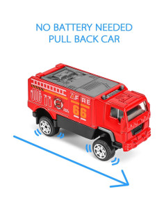 Juego de Juguetes de Bomberos FANELEQU 14 Pcs Mini Vehículos 2