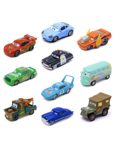Conjunto de 10 Mini Racers Metal Die-Cast Cars McQueen 7.62 cm