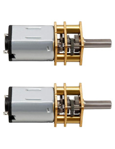 2 Motores de Engranaje Mini DC Hxchen 3V 100RPM Metal