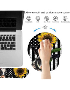 Juego de Reposamuñecas Ergonómico FVAENDHIO con Posavasos 2