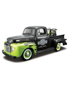 Combo Maisto 1:24 Ford F-1 Pickup y Harley FL Panhead