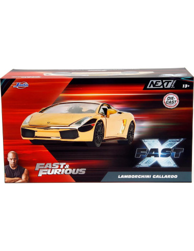 Auto de Fundición Lamborghini Gallardo Cromo Dorado 1:24 Jada Toys