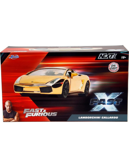 Auto de Fundición Lamborghini Gallardo Cromo Dorado 1:24 Jada Toys Auto de Fundición Lamborghini Gallardo Cromo Dorado 1:24 Jada Toys