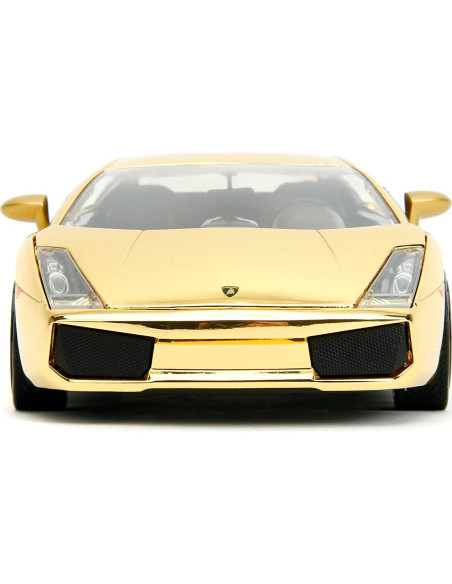 Auto de Fundición Lamborghini Gallardo Cromo Dorado 1:24 Jada Toys Auto de Fundición Lamborghini Gallardo Cromo Dorado 1:24 Jada Toys