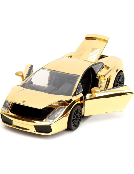 Auto de Fundición Lamborghini Gallardo Cromo Dorado 1:24 Jada Toys Auto de Fundición Lamborghini Gallardo Cromo Dorado 1:24 Jada Toys