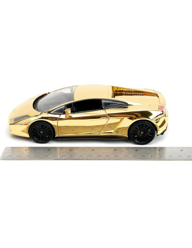 Auto de Fundición Lamborghini Gallardo Cromo Dorado 1:24 Jada Toys