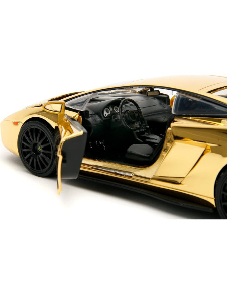 Auto de Fundición Lamborghini Gallardo Cromo Dorado 1:24 Jada Toys Auto de Fundición Lamborghini Gallardo Cromo Dorado 1:24 Jada Toys