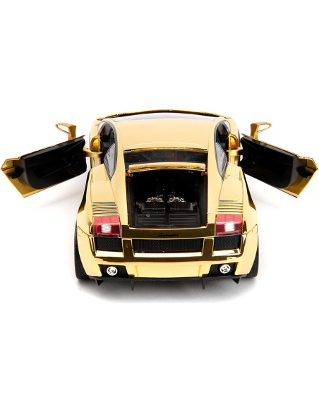 Auto de Fundición Lamborghini Gallardo Cromo Dorado 1:24 Jada Toys Auto de Fundición Lamborghini Gallardo Cromo Dorado 1:24 Jada Toys