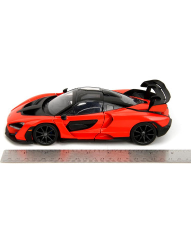Jada Toys McLaren Senna 1:24 Metal Fundido Detallado Naranja/Negro
