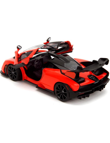 Jada Toys McLaren Senna 1:24 Metal Fundido Detallado Naranja/Negro