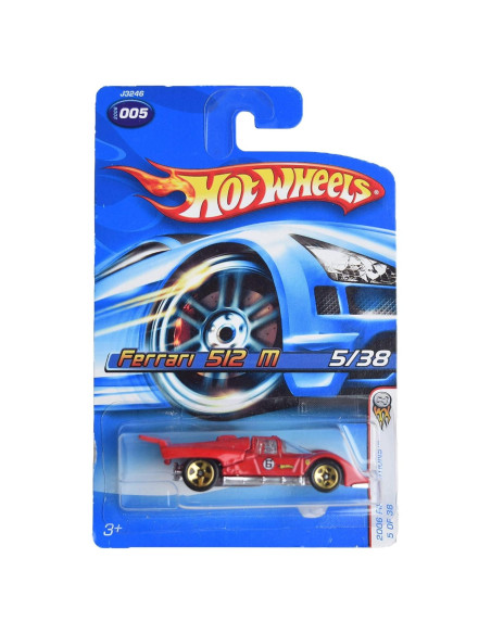 Hot Wheels Ferrari 512 M 1:64 Coche Deportivo Rojo