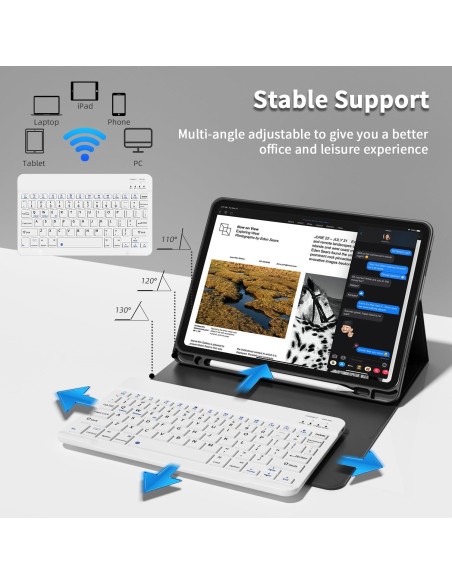 Funda de teclado Bluetooth GKABXY para iPad Pro 11" 2018-2022