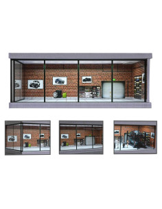 Modelo de Garaje Diorama 1:43 PVC con Iluminación LED