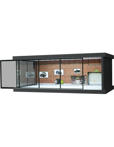 Modelo de Garaje Diorama 1:43 PVC con Iluminación LED