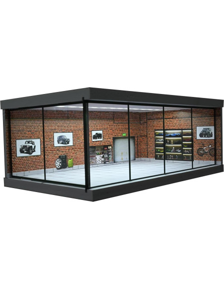 Modelo de Garaje Diorama 1:43 PVC con Iluminación LED