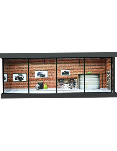 Modelo de Garaje Diorama 1:43 PVC con Iluminación LED
