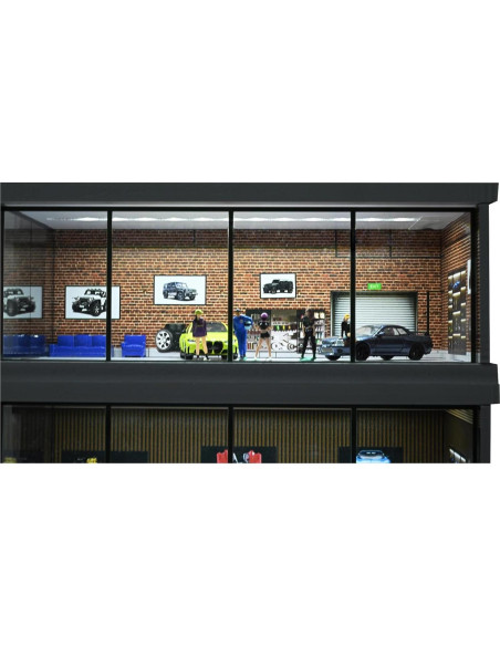 Modelo de Garaje Diorama 1:43 PVC con Iluminación LED