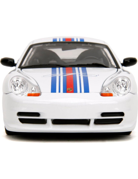Coche Die-Cast 1:24 Porsche 911 GT3 Jada Toys Blanco/Rayas Rojas Coche Die-Cast 1:24 Porsche 911 GT3 Jada Toys Blanco/Rayas Rojas