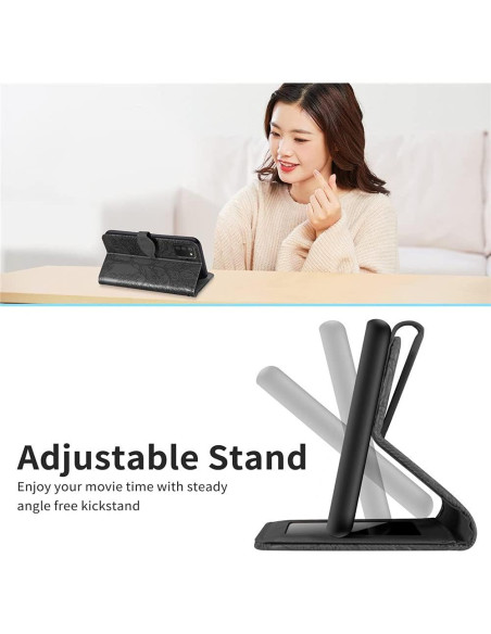 Funda de cuero plegable COTDINFOR para Samsung Galaxy A03S Funda de cuero plegable COTDINFOR para Samsung Galaxy A03S