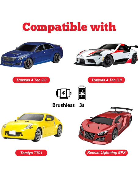 Neumáticos de Drift RC HobbyPark 1/10 Plástico Duro - Juego de 4