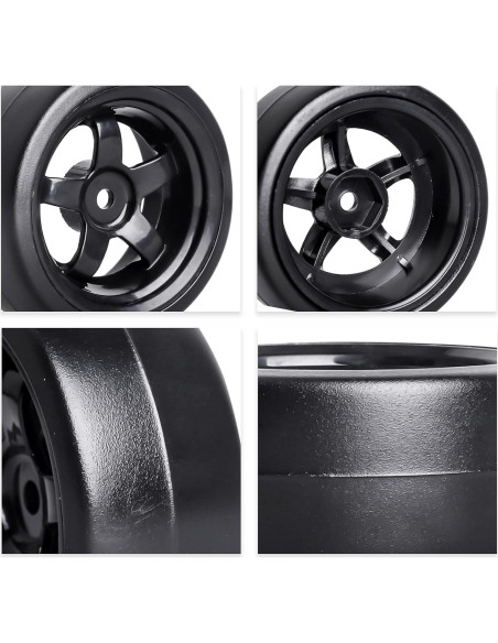 Neumáticos de Drift RC HobbyPark 1/10 Plástico Duro - Juego de 4