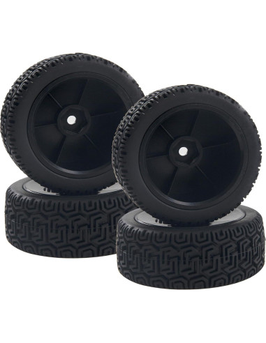 Llantas y Neumáticos RC 1/10 HIRCQOO 12mm Goma Suave