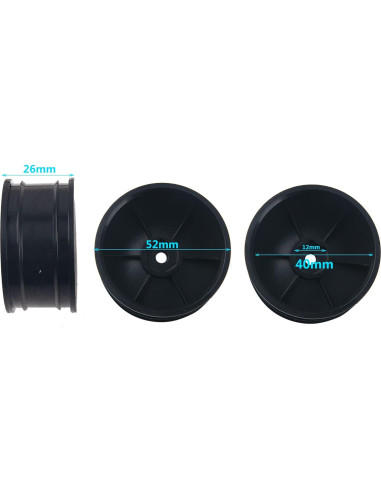 Llantas y Neumáticos RC 1/10 HIRCQOO 12mm Goma Suave