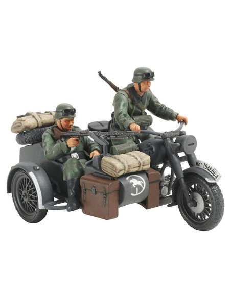 Kit de Modelo Motocicleta y Sidecar Alemán BMW 1/48