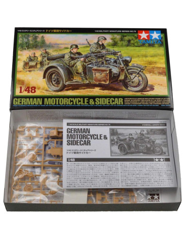 Kit de Modelo Motocicleta y Sidecar Alemán BMW 1/48