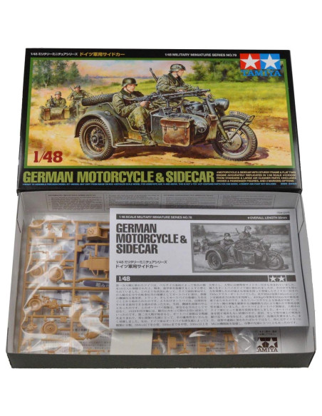 Kit de Modelo Motocicleta y Sidecar Alemán BMW 1/48