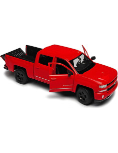 Modelo Diecast Welly 2017 Silverado Rojo 1:29 Detallado 2