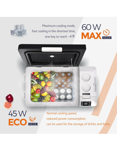 Refrigerador Eléctrico EKOJUCE 23L 12V/24V DC y 100-240V AC