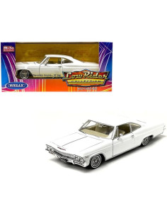 Modelo Coche Diecast 1965 Chevy Impala SS 396 Blanco Welly 1/24 2