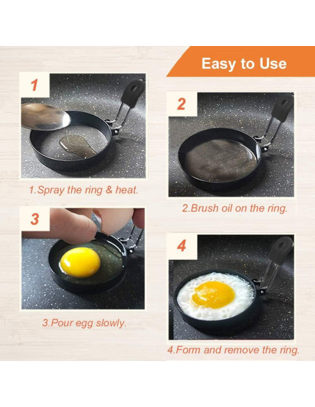 Set de 2 Anillos para Huevos COTEY de Acero Inoxidable 9 cm