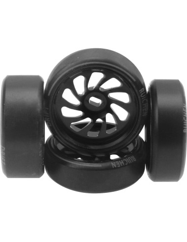 4 Ruedas de Drift RC 1/28 ShareGoo con Neumáticos Plásticos