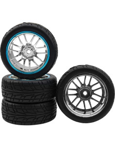 Juego de 4 Neumáticos RC 1/10 HIRCQOO con Llantas Plásticas 2