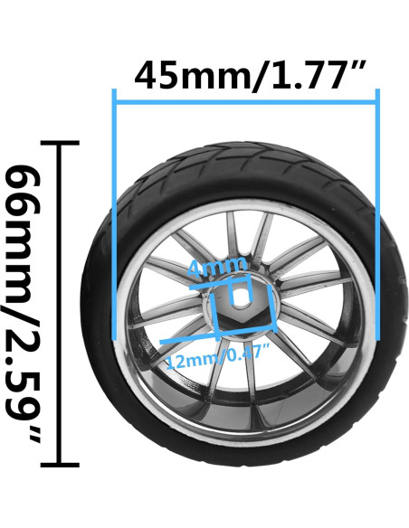 Juego de 4 Neumáticos RC 1/10 HIRCQOO con Llantas Plásticas Juego de 4 Neumáticos RC 1/10 HIRCQOO con Llantas Plásticas