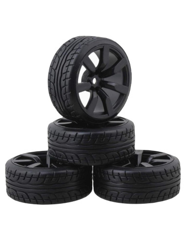4 Llantas de Plástico Duro ShareGoo 62mm para Autos RC Drift