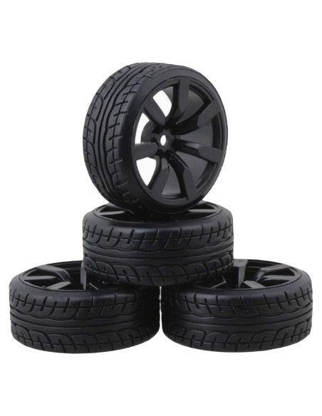 4 Llantas de Plástico Duro ShareGoo 62mm para Autos RC Drift