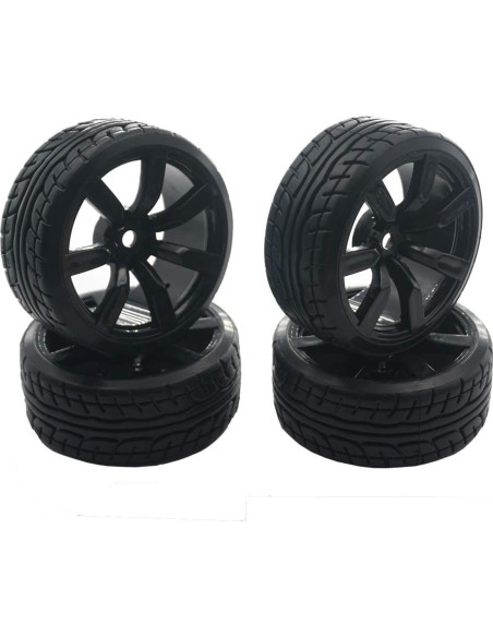 4 Llantas de Plástico Duro ShareGoo 62mm para Autos RC Drift