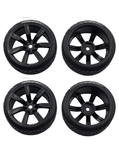 4 Llantas de Plástico Duro ShareGoo 62mm para Autos RC Drift