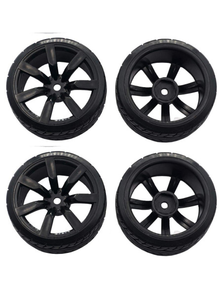 4 Llantas de Plástico Duro ShareGoo 62mm para Autos RC Drift