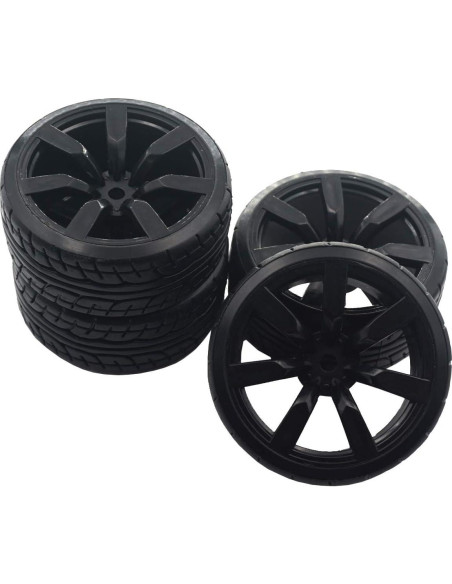 4 Llantas de Plástico Duro ShareGoo 62mm para Autos RC Drift