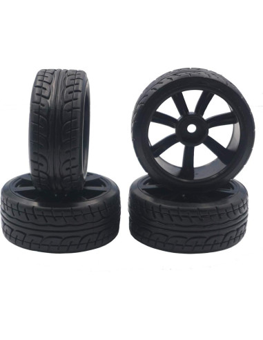 4 Llantas de Plástico Duro ShareGoo 62mm para Autos RC Drift