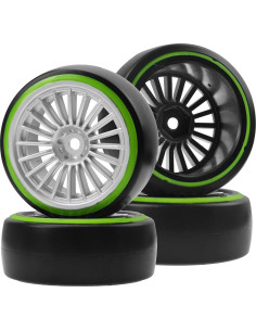 4 Ruedas y Neumáticos Drift RC 1/10 ShareGoo 12mm Verde 2